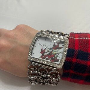 Ed Hardy Edly Ladies Lynx Sparrows Wrist Watch 7" Y2k Needs Battery